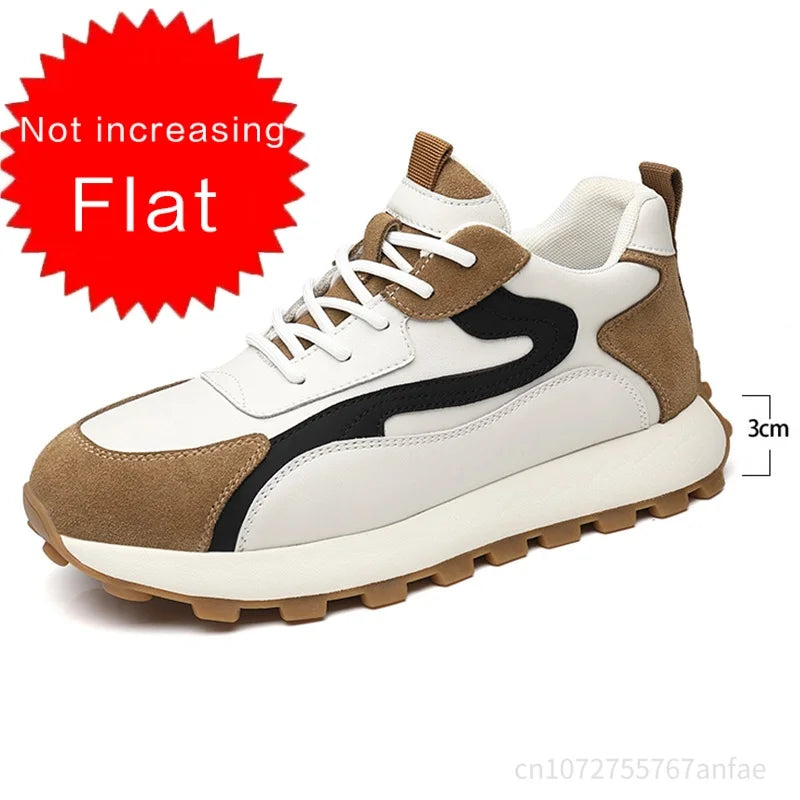 High Quality Flat/6/8 Cm Men Elevator Sneakers Summer Casual Trainers Height Increase Shoes Mesh Student Running Men Lift Shoes - Sun Studio