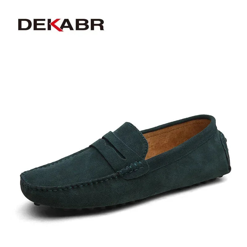 DEKABR Size 49 Men Casual Shoes Fashion Men Shoes Genuine Leather Men Loafers Moccasins Slip On Men's Flats Male Driving Shoes - Sun Studio