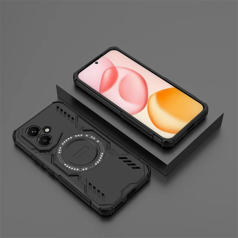 Shockproof Armor Case For Honor 400 Magnetic Adsorption Wireless Charge Cover For Honor 400 Pro 400 Lite Case For Honor 400 Case - Sun Studio