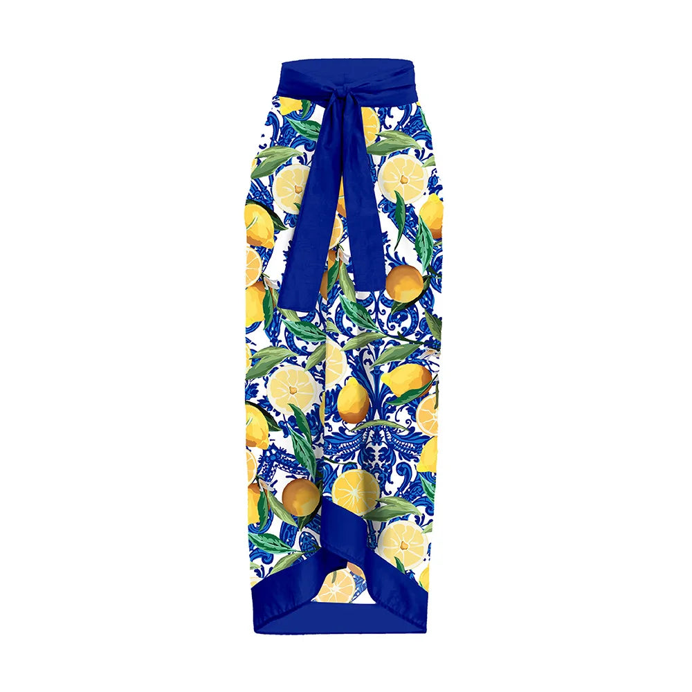 2025 New Print Cover Up Women Patchwork Monokini Swimsuit Women Padded Swimming Suit Summer Beachwear Saida de Praia Tunic - Sun Studio