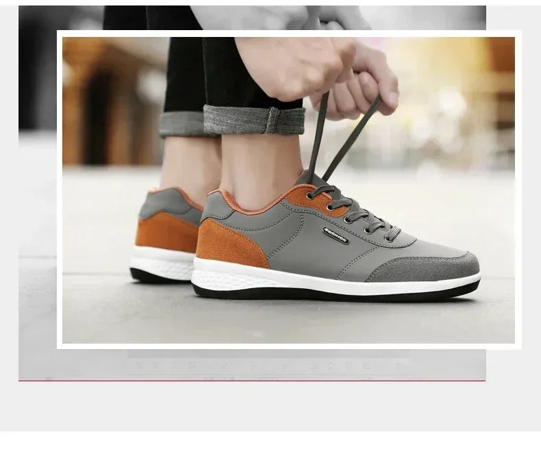 Leather Men Shoes Sneakers Trend Casual Shoe Comfortable Breathable Leisure Male Sneakers Non-slip Footwear Men Sports Shoes - Sun Studio