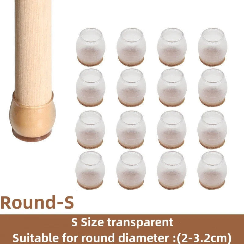 16Pcs Silicone Furniture Non-Slip Legs Pads Chair Leveling Feet Mat Hardwood Floors From Scratches Protectors Mat Home Decor - Sun Studio