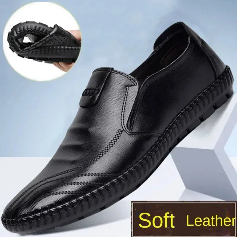Men Casual Loafers Comfortable Lightweigh Walking Footwear Moccasins Breathable Slip on Male Leather Shoes Zapatos Hombre Male - Sun Studio