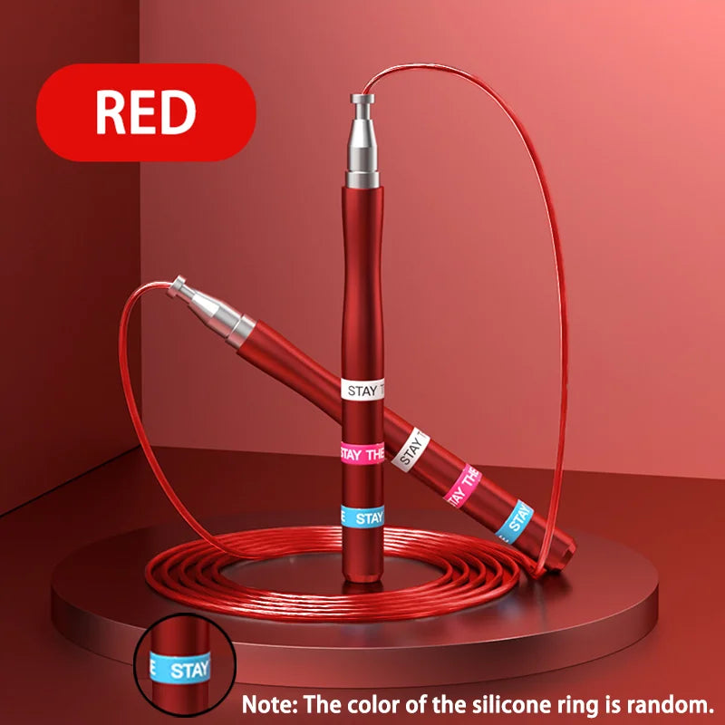 Aluminum alloy steel wire metal handle student adult fitness fat burning racing training competition skipping rope - Sun Studio