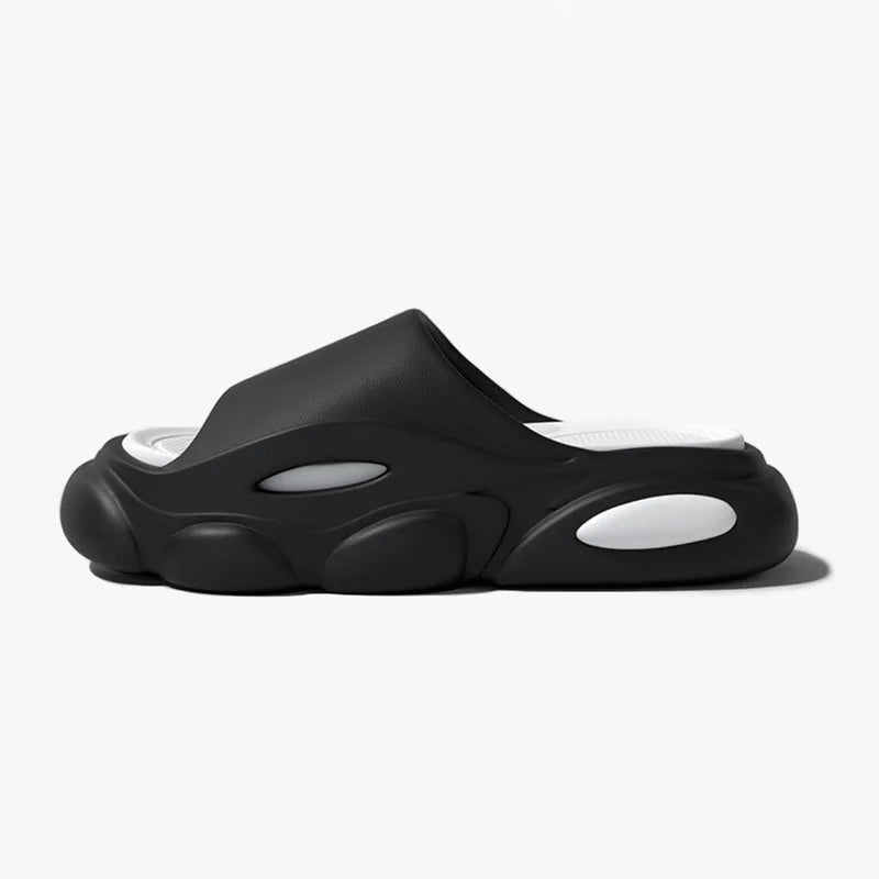 Shevalues Men Summer Slippers New Thick Sole EVA Sandals Indoor Non-slip Unisex Bathromm Slides Casual Platform House Slippers - Sun Studio
