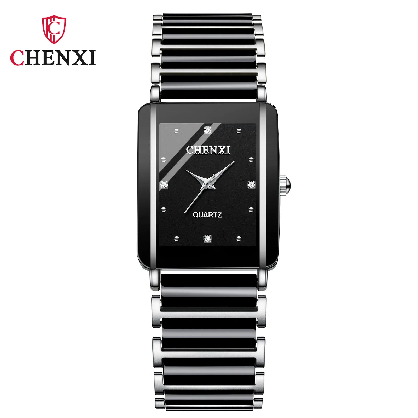 CHENXI 104A Top Brand Luxury Couple Watch Men's and Women's Imitation Ceramic Strap Exquisite Date Watches relojes para damas - Sun Studio