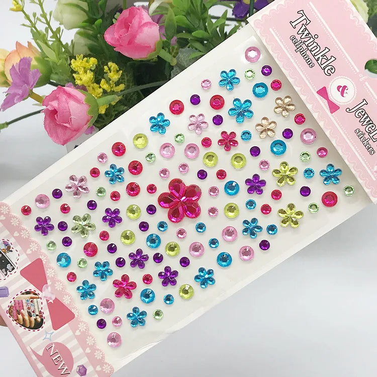 Glitter Face Stickers for Children Rhinestones for Eyes Face Diamonds Bright Stickers Festival Makeup Jewels Stickers ZS006 - Sun Studio