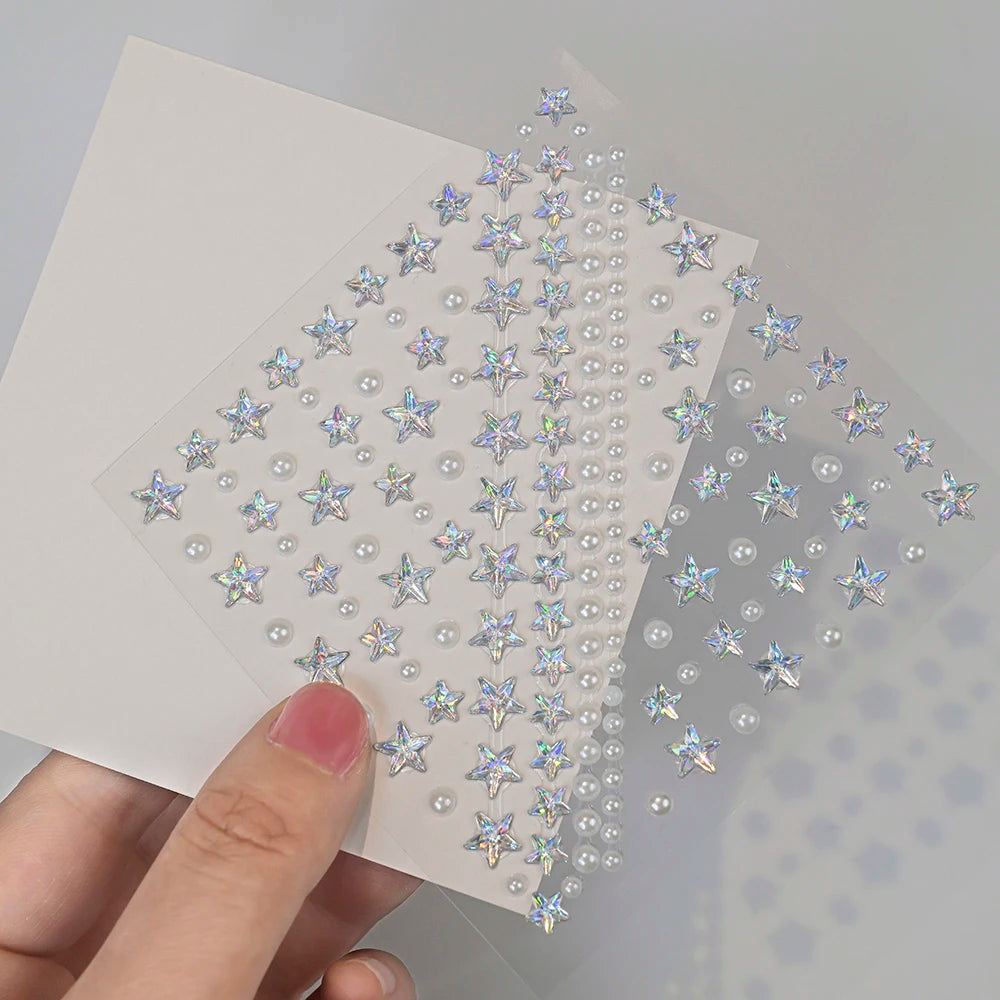 1Pcs Face Diamond Gem Sticker 5D Colorful Rhinestone Tattoo Stickers Fo Festival Nail Body Makeup Bling Jewelry DIY Face Sticker