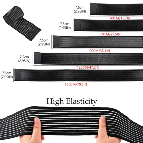 1Pc High Elasticity Knee Brace Support Wrap Portable Sport Elastic Bandage Adjustable Nylon Bracer Wristband - Sun Studio