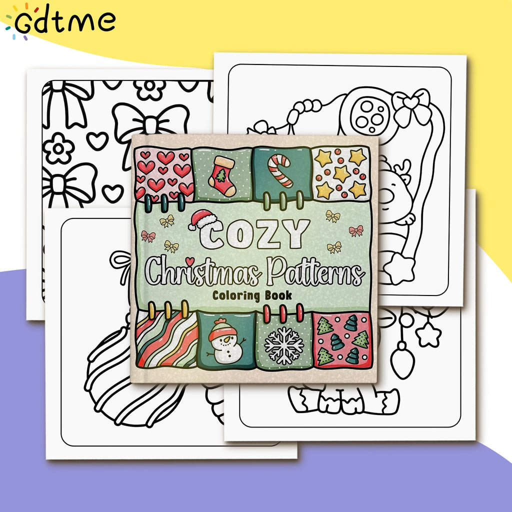 COZY Christmas Patterns Coloring Book For Adults And Teens Feature Christmas Elements To Bring You Warm Moments Christmas Gifts - Sun Studio