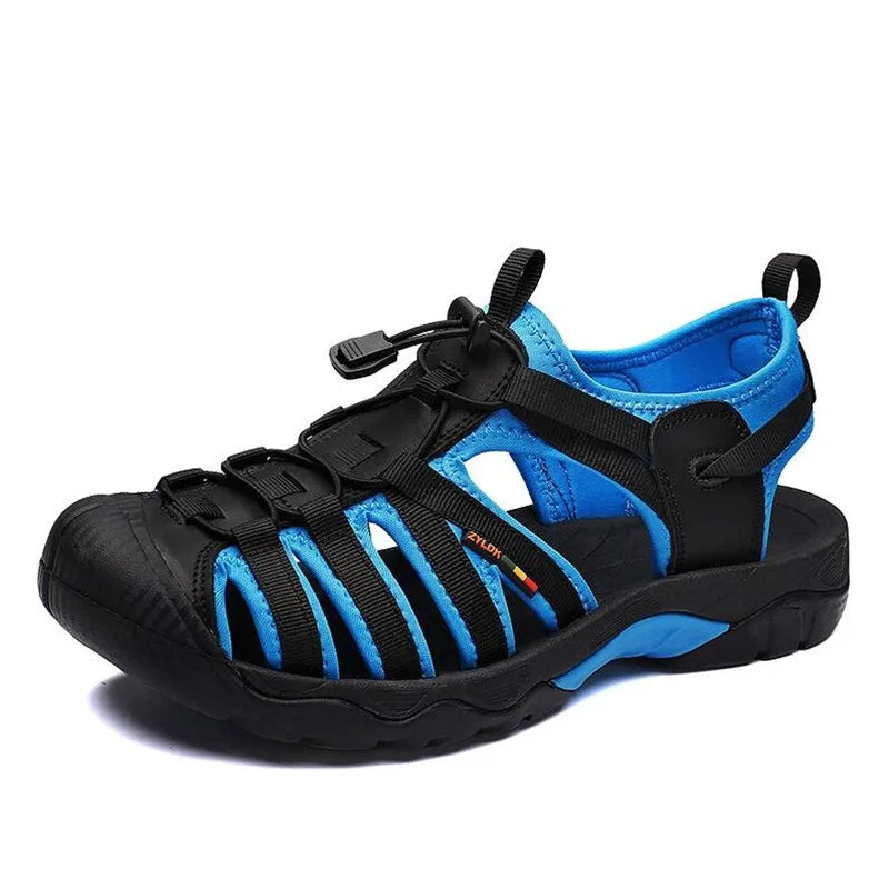 New Summer Genuine Leather Men Sandals Fashion Design Men's Casual Sneakers Comfortable Beach Men's Sandals Outdoor Wading Shoes