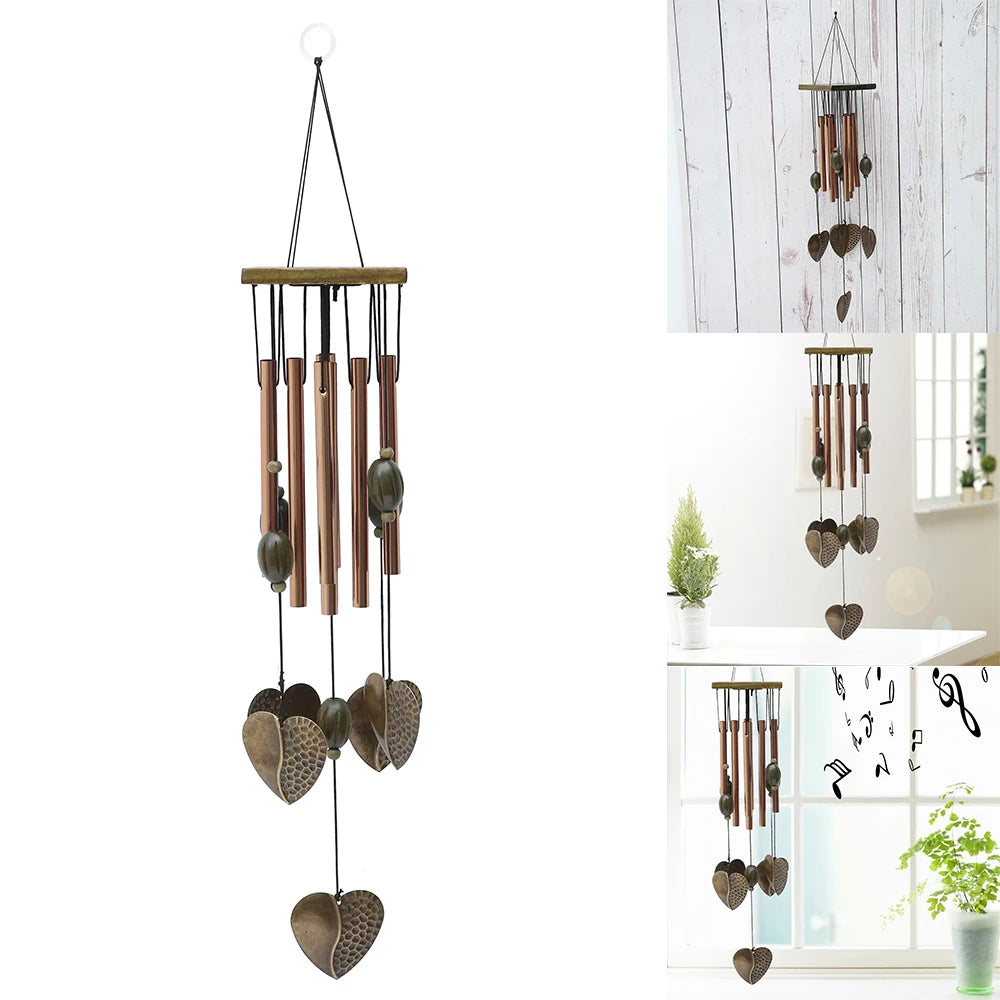DIY Wind Chime Ornaments Craft and Gifts Kid Birthday Gifts Home Decor Red Copper Craft Wind Chime Outdoor Copper Temple Bells - Sun Studio