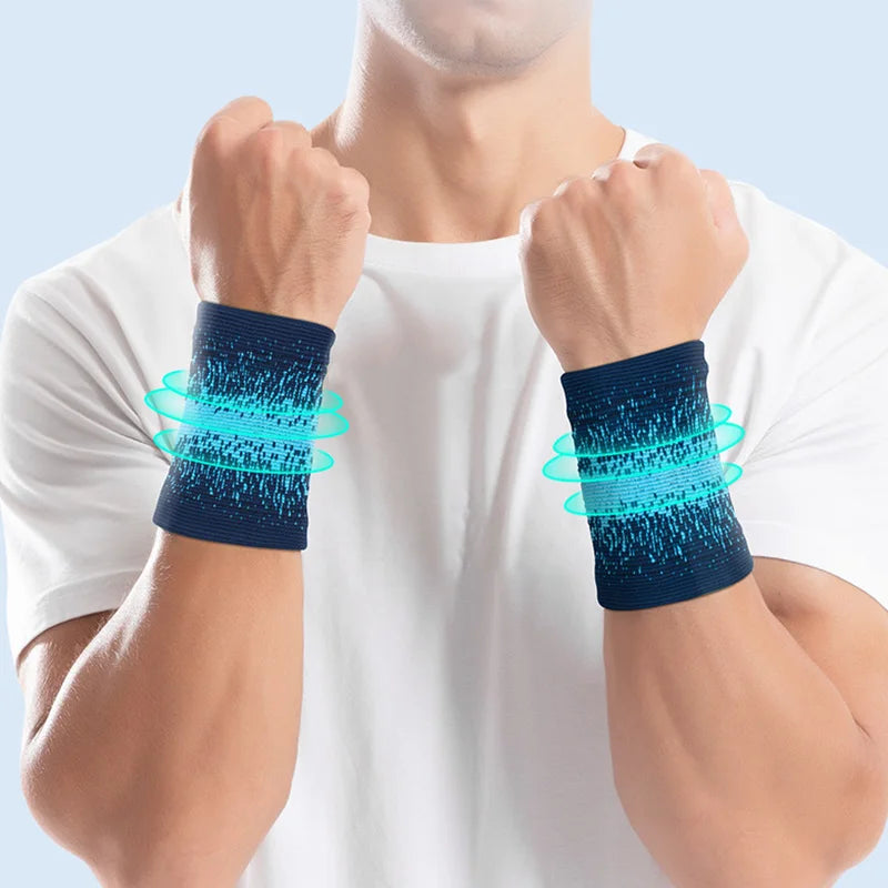 1Pc Sports Wristband Running Basketball Tennis Wrist Brace Gym Fitness Wrist Guards Breathable Sweat Absorbing Wrist Support - Sun Studio