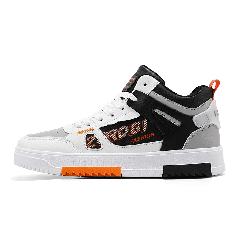 Men's Skate Board Shoes High Top Students Leisure Sports Shoes Breathable Non-slip Shoes Fashion High Top Sneakers for Men Men