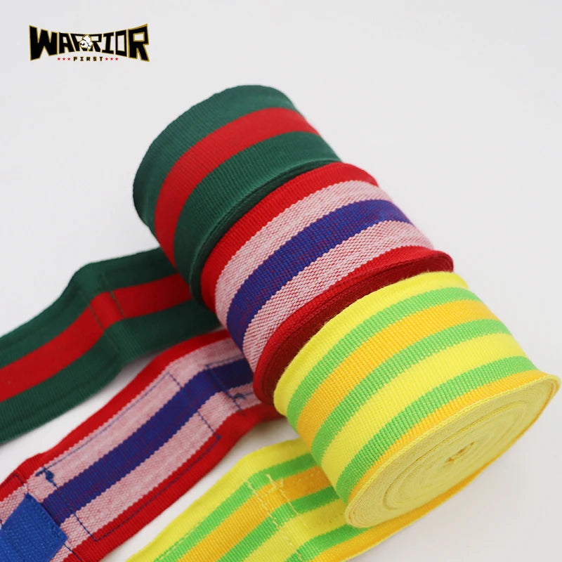 Hot Sale Colorful Stripe Pattern 3M/5M Boxing Hand Wraps MMA Muay Thai Kick Boxing Handwrap For Training Bandage Sport Tape - Sun Studio