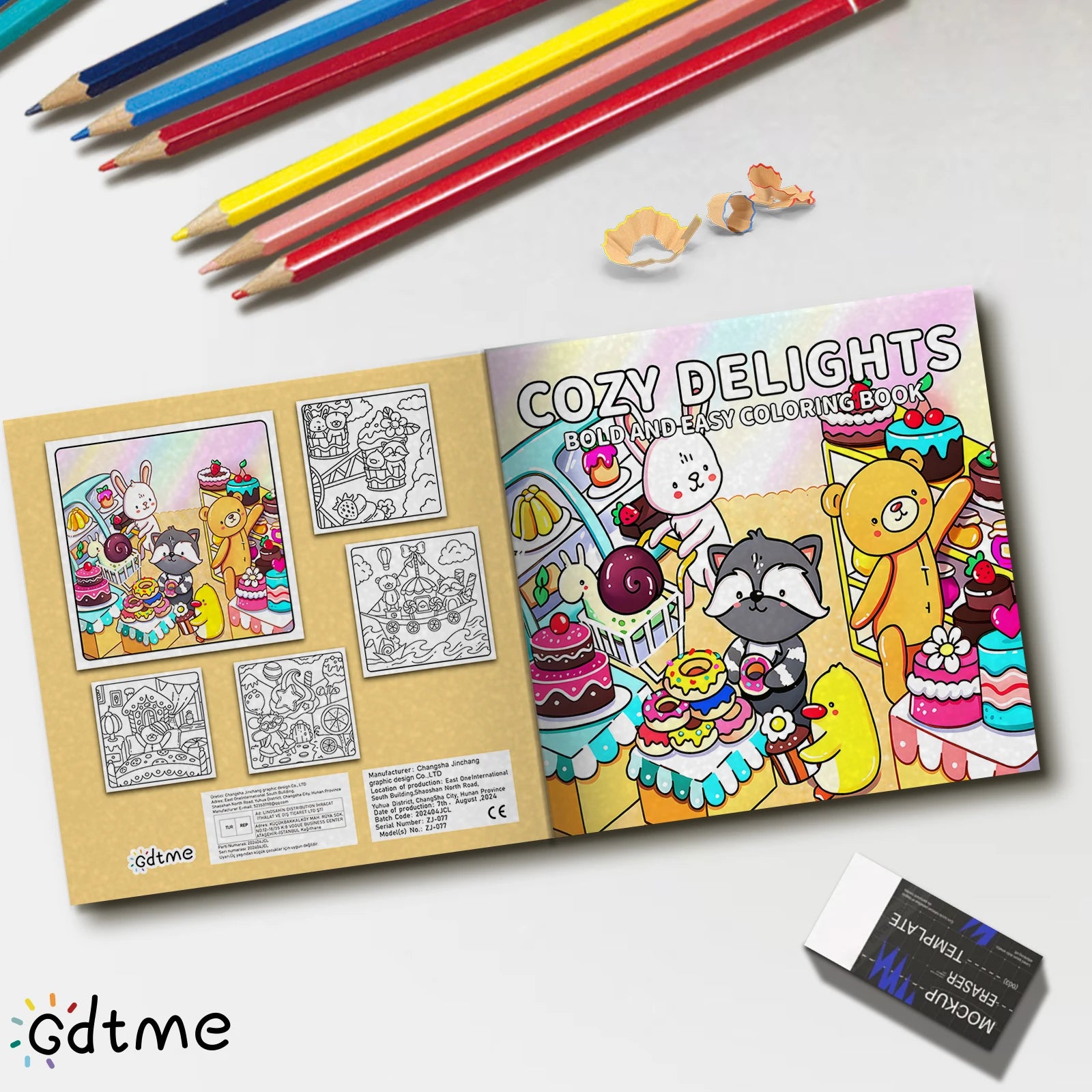 COZY DELIGHTS Cute & Comfy Coloring Book for Adults Cute Drawing Book Perfect Gift for Party and Birthday - Sun Studio