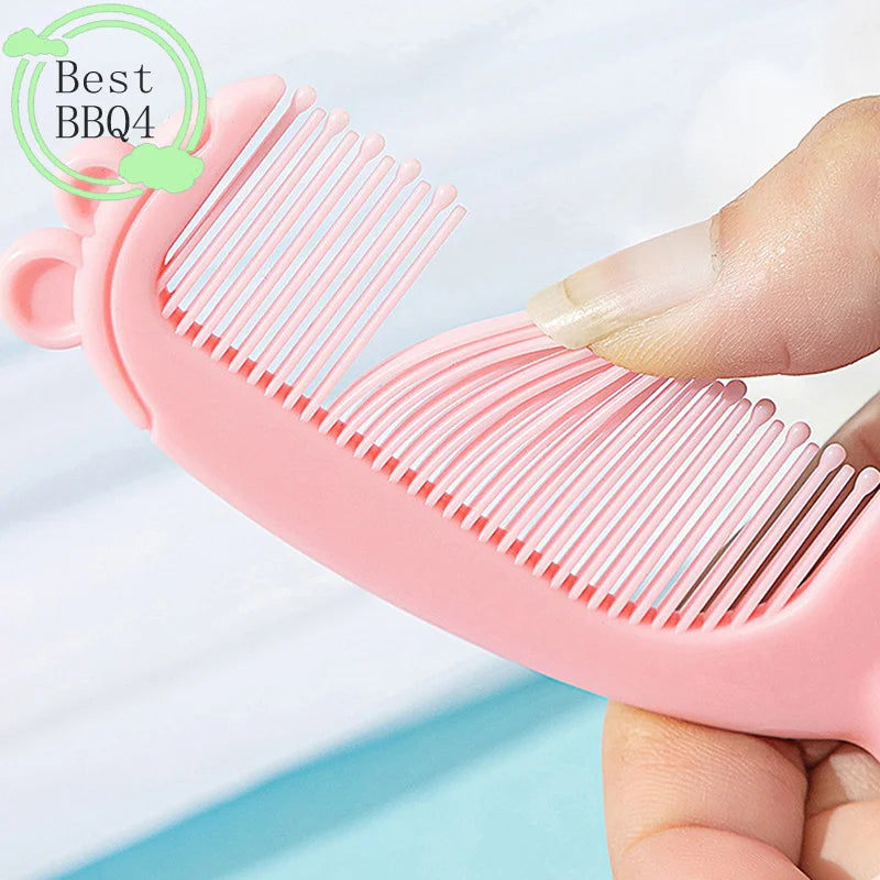 (BBQ4)2Pcs/Set Cute Kids Baby Small Hair Brush and Comb Set for Newborns & Toddlers Baby Brush Soft Bristles Baby Hair Care Gift - Sun Studio