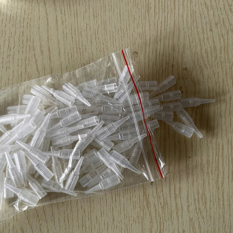 100p 1RL/3RL/5RL/5F/7F Individual Packed Eyebrow Tattoo Tip Permanent Makeup Machine Tattoo Needle Tip Tattoo Nozzle Needle Caps - Sun Studio