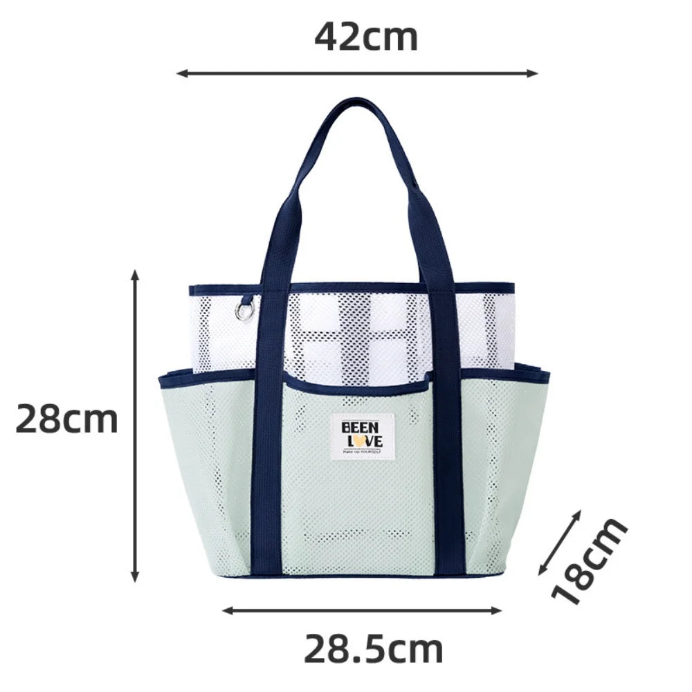 New Gym Bag Handheld Beach Bag Large Capacity Travel Swimsuit Storage Bag Portable Tote Swimming Mesh Vacation Storage Bag - Sun Studio
