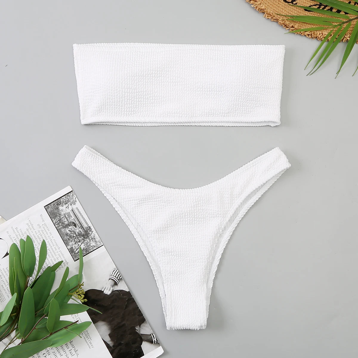 Velvet Bikinis 2025 Women Brazilian Bandeau Swimsuit Solid Sexy Swimwear Female Beachwear Bathers Bathing Swimming Swim Suit - Sun Studio