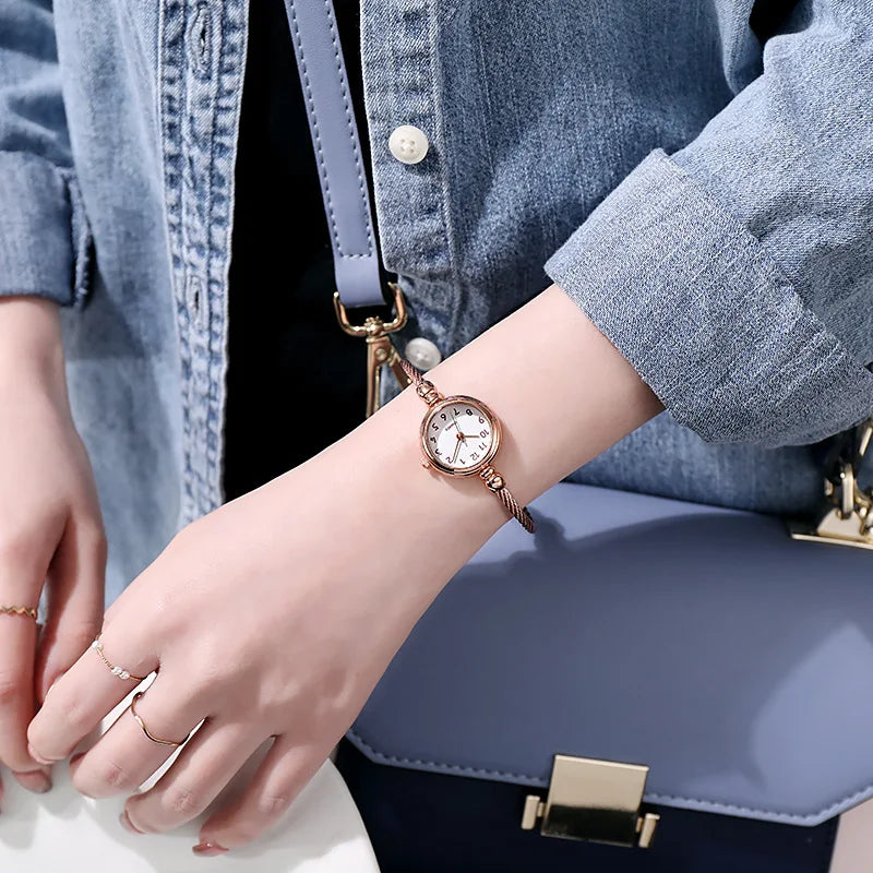 YIKAZE Women Bracelet Watch Retro Gold Bangle Women Watches Stainless Steel Retro Ladies Quartz Wristwatch Clock Dress Watch - Sun Studio