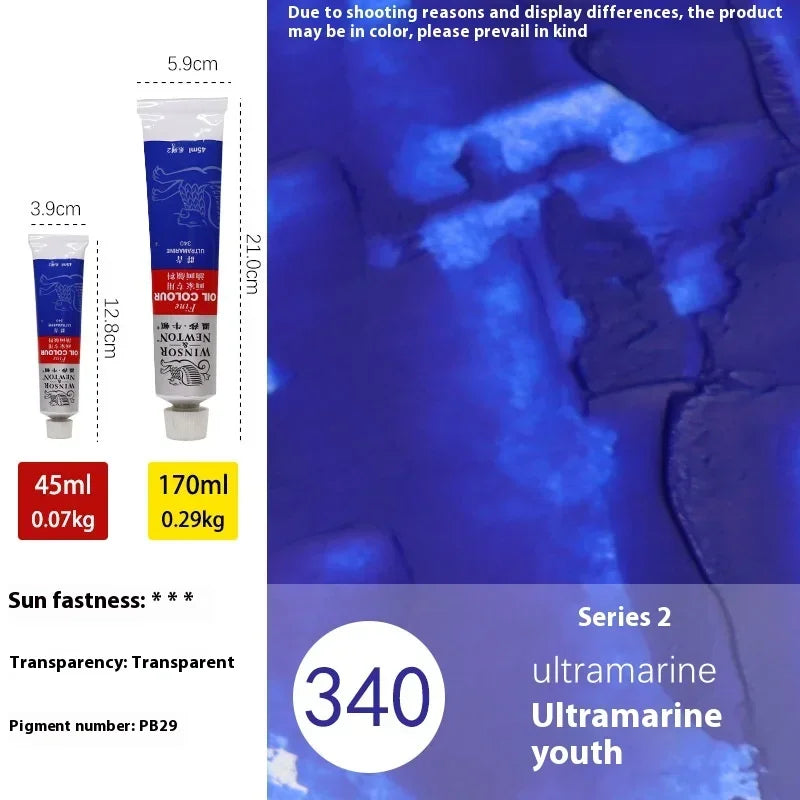 45ml Oil Paint Transparent Tube Fast Drying White Gold Silver Professional Color Painting Supplies For Artists Student Beginners