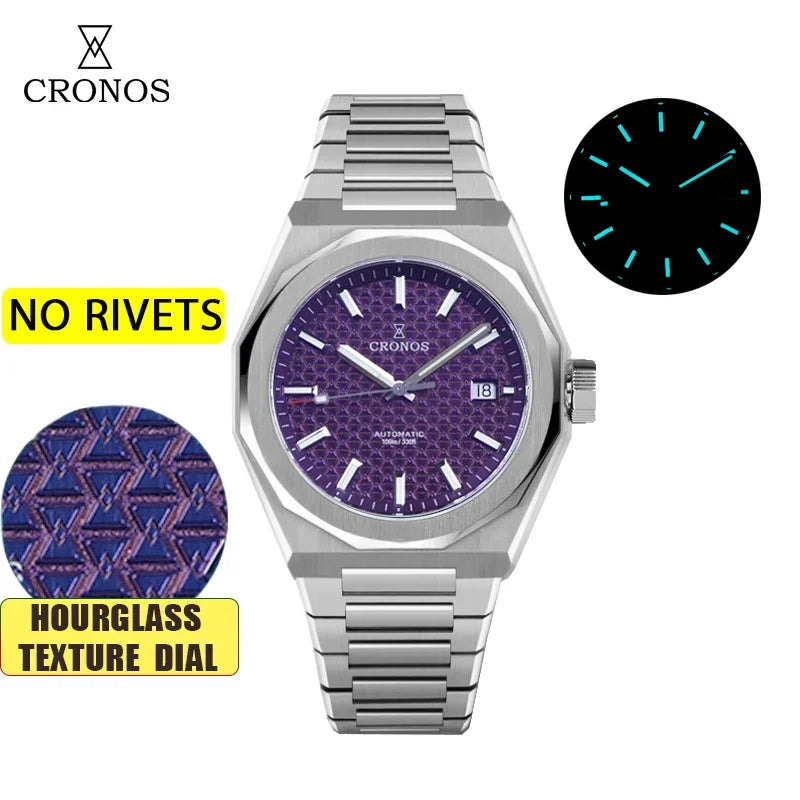2025 Cronos L6028 New Dial Limited 39mm PT5000 See-through Caseback Men Automatic Wristwatches 10ATM Lumious V3 Watches for Men - Sun Studio