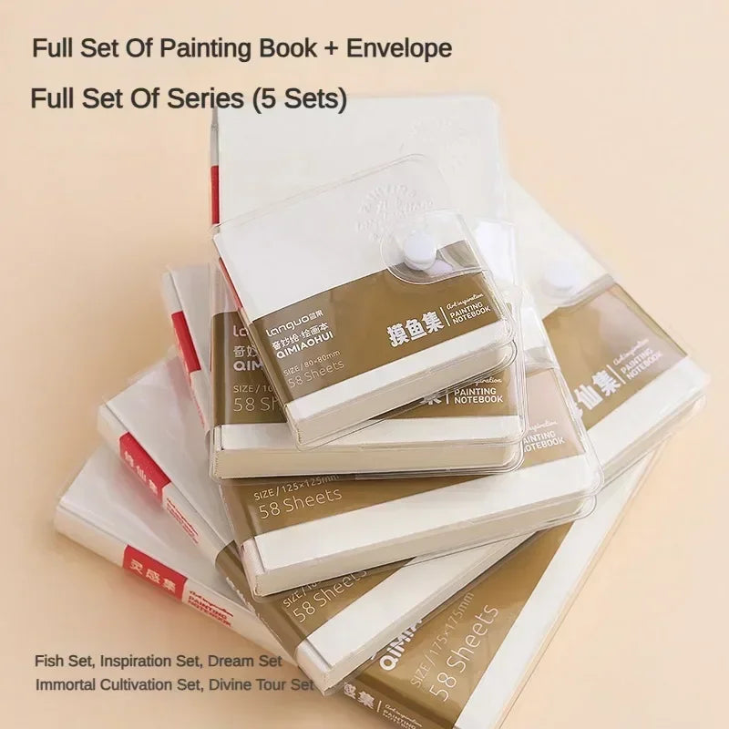 LANGUO Portable 300G Thick Cotton Watercolor Tearable Book Coated Paper Medium Rough Texture Album Sketchbooks School Stationery