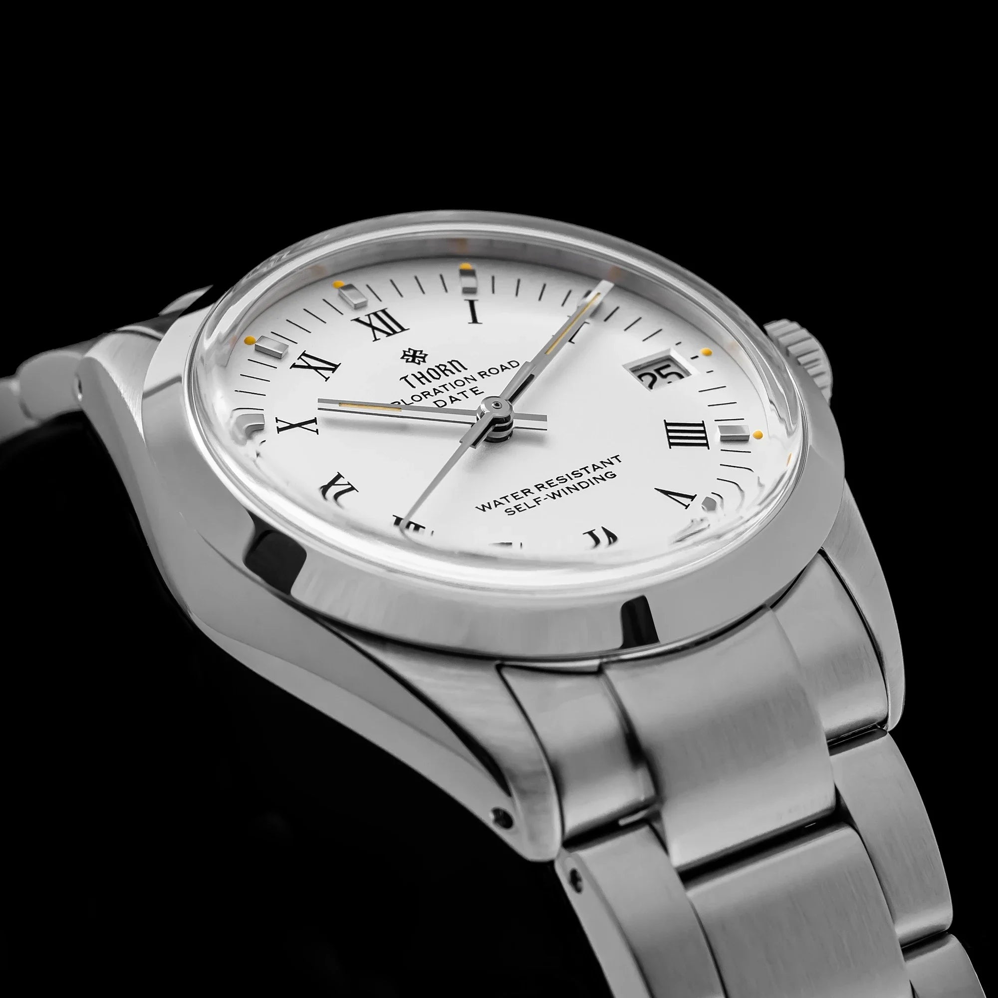 THORN T004 34mm Retro Men's Watch Automatic Movement Watch Hemisphere Sapphire Luminous 10Bar Waterproof Watches - Sun Studio