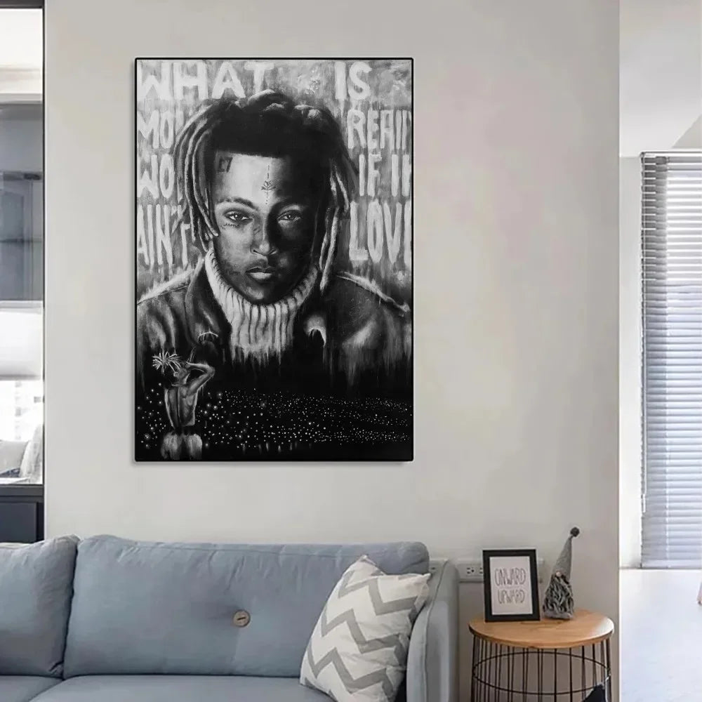 Hip Hop Rap Wall Art Hip Hop Z-XXXTentacion Music Cover Album Canvas Poster Print Living Room Bedroom Home Decor - Sun Studio