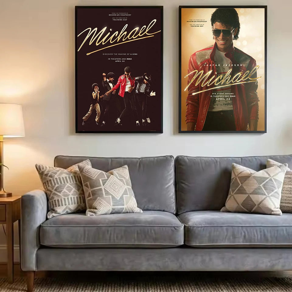 Michael 2026 Movie Biopic Michael-Jackson Style Dance Photography Poster Canvas Painting Wall Art Pictures Home Decor Gift - Sun Studio