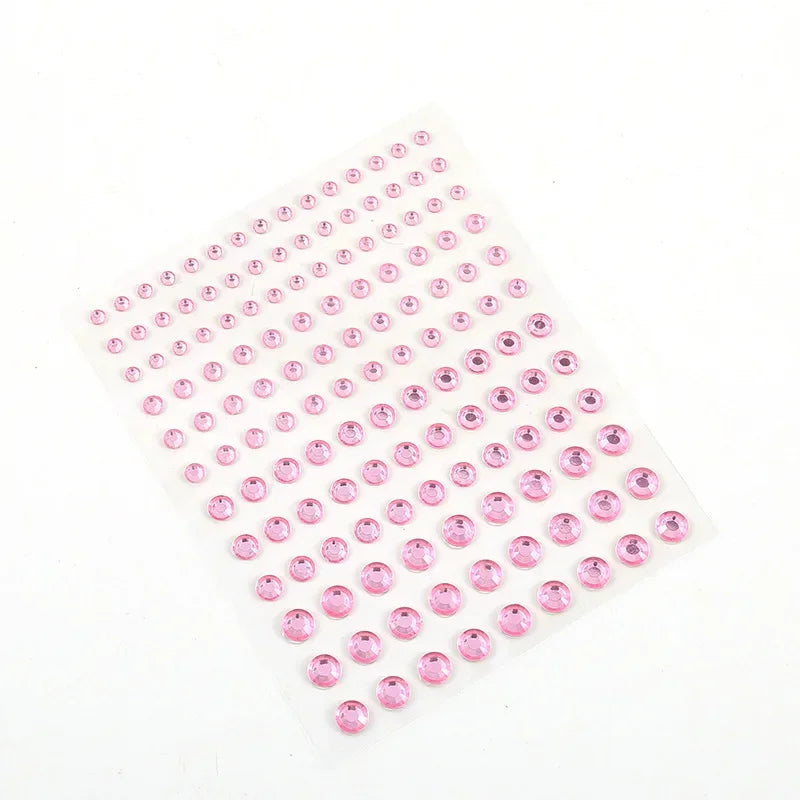 1 Pc Disposable Tattoo Stickers Face Jewelry Color Crystal Diamond DIY Eyes Face Body Waterproof Makeup Decorations Rhinestones