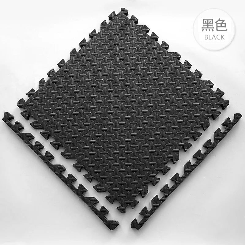 Gym Floor Mat for Home Workout Anti-Slip Rubber Exercise Mat with Interlocking Design, Durable Fitness Rug Weightlifting & Yoga - Sun Studio