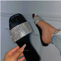 Summer Sandals Women Flip Flops Rhinestone Flat Sandals Ladies Slippers Shoes Female Round Toe Bling Luxury Sandalias Mujer - Sun Studio
