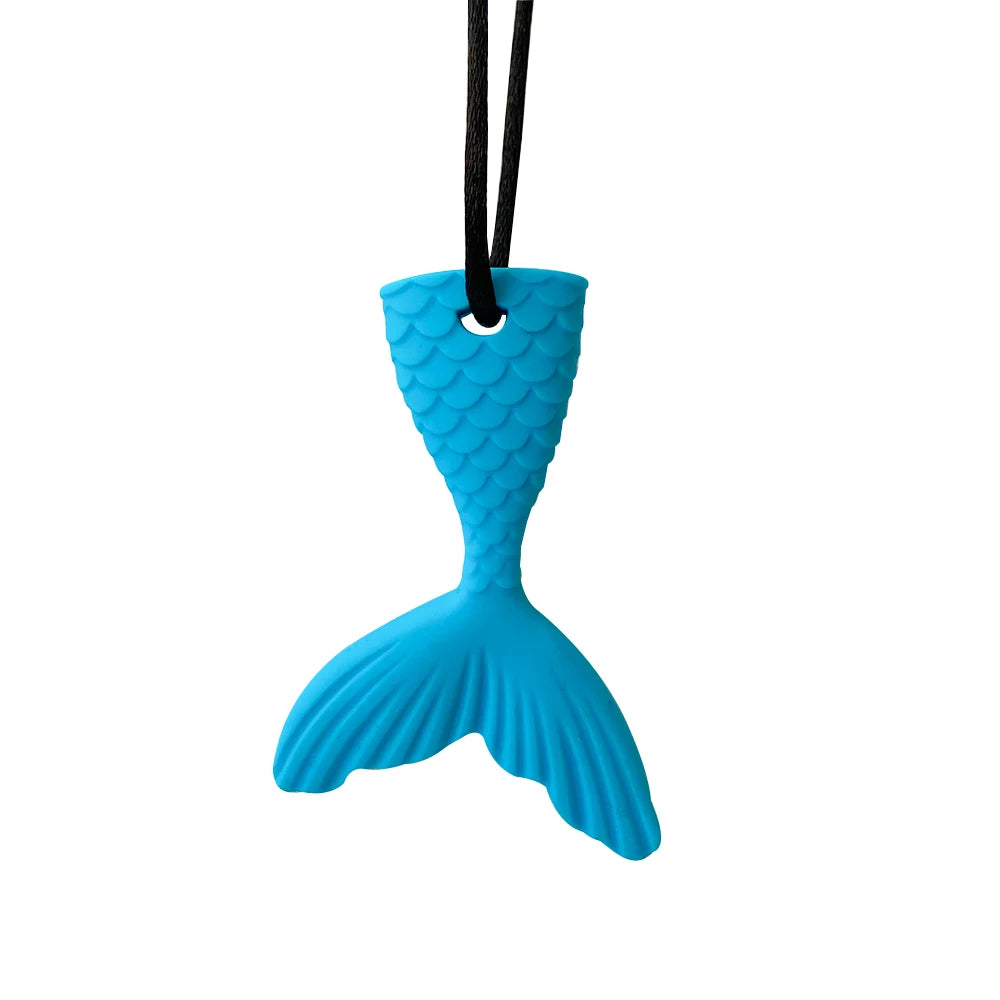 1pcs Silicone Teether Kids Chew Necklace Sensory Chewy Pendant Oral Motor Toys Therapy Tools for Autism ADHD chidren's goods - Sun Studio
