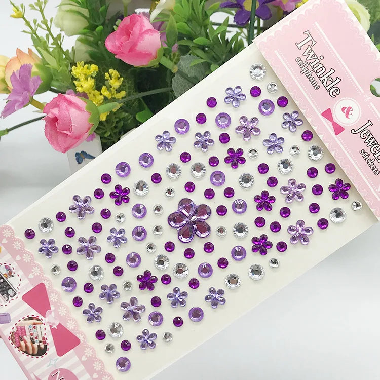 Glitter Face Stickers for Children Rhinestones for Eyes Face Diamonds Bright Stickers Festival Makeup Jewels Stickers ZS006 - Sun Studio