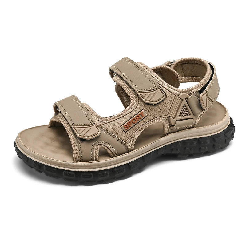 Sandals men summer fashion new style outdoor wear soft sole wear-resistant anti slip anti odor breathable dual-use beach sandals - Sun Studio