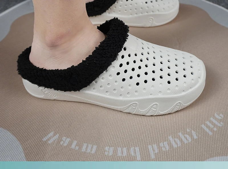 Winter Men Slippers Warm Cotton Shoes Casual Slides EVA Plush Shoes Comfortable Light  Slippers Indoor Shoes For Couple 36-47 - Sun Studio