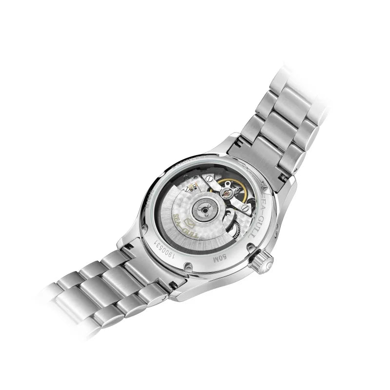 Sea-Gull Mechanical Men's Watch Hollow Flywheel Automatic Watch Multifunction 316L Stainless Steel Calendar Brand Watches M160S - Sun Studio