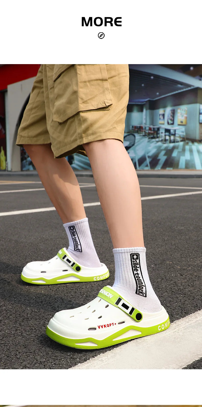 Summer new trend hole shoes outside wear cartoon fashion home home couples non-slip hole sandals beach Baotou slippers men's - Sun Studio