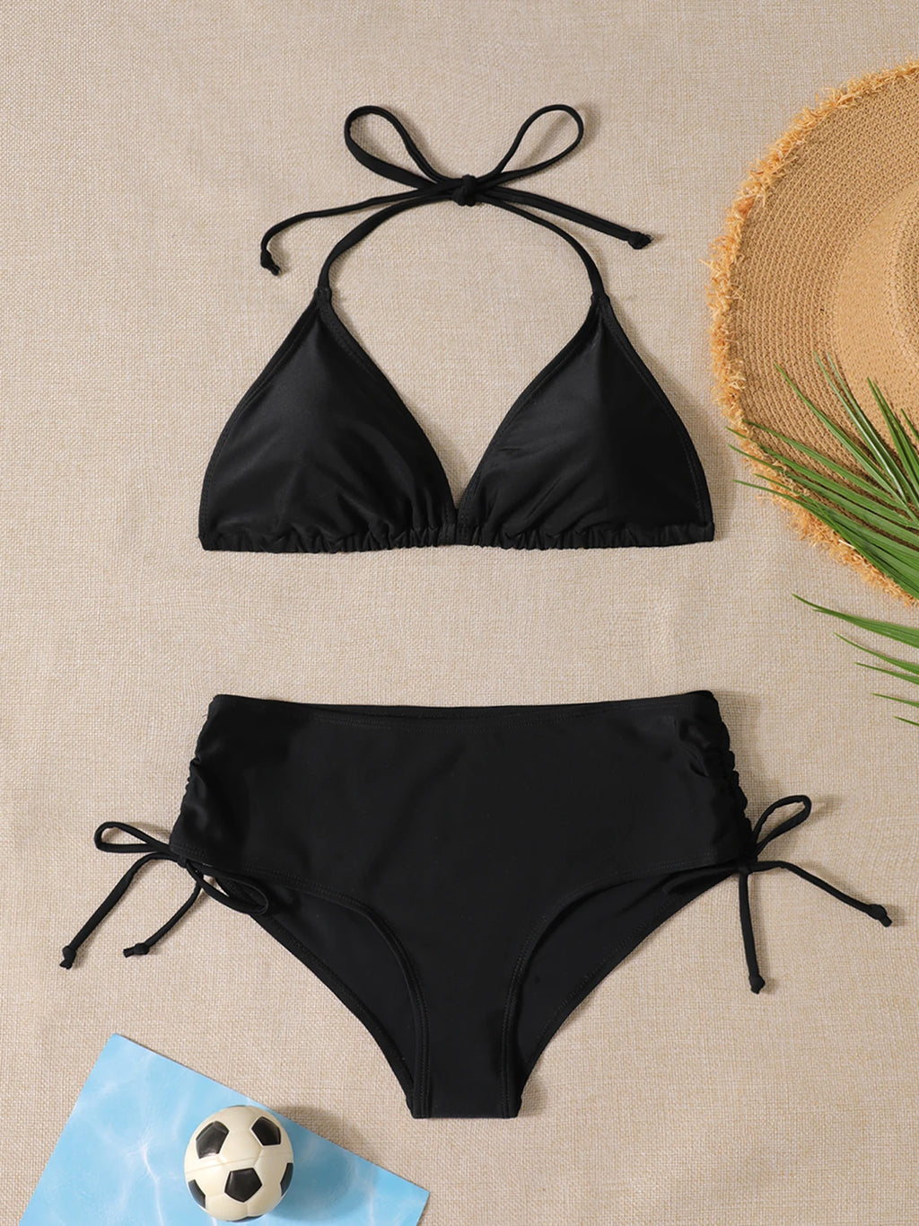 Summer Sexy Black Two-piece Triangle Bikini Swimsuit Women's Beachwear Fashion Summer Bikini - Sun Studio