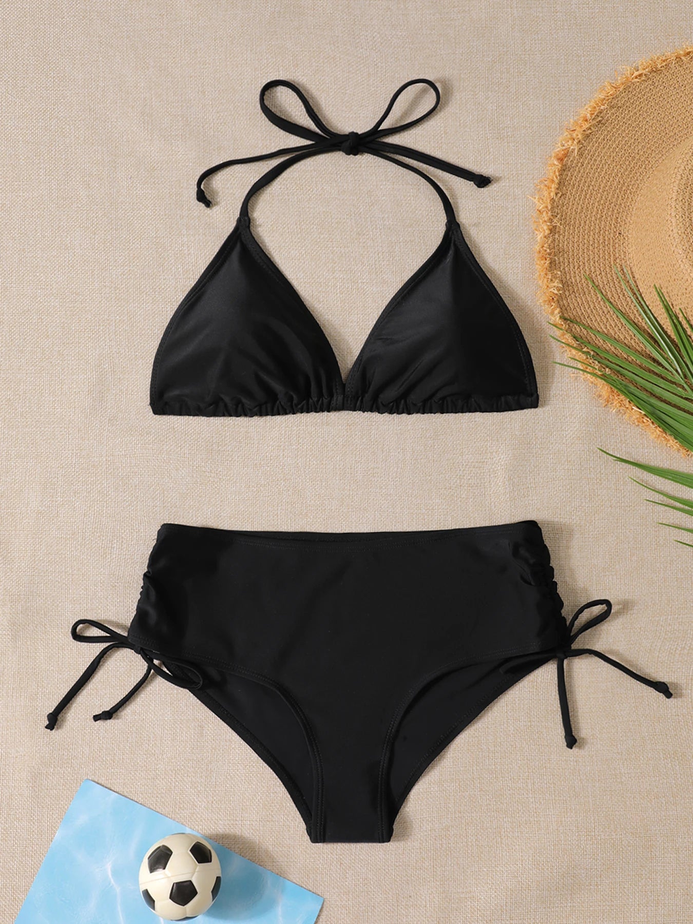 Summer Sexy Black Two-piece Triangle Bikini Swimsuit Women's Beachwear Fashion Summer Bikini - Sun Studio