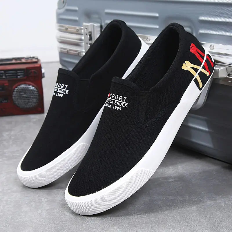 2023 New Canvas Shoes Men Summer Classic Loafers Men Casual Shoes Breathable Lazy Walking Flat Men Shoes Sneakers Plus Size 47 - Sun Studio