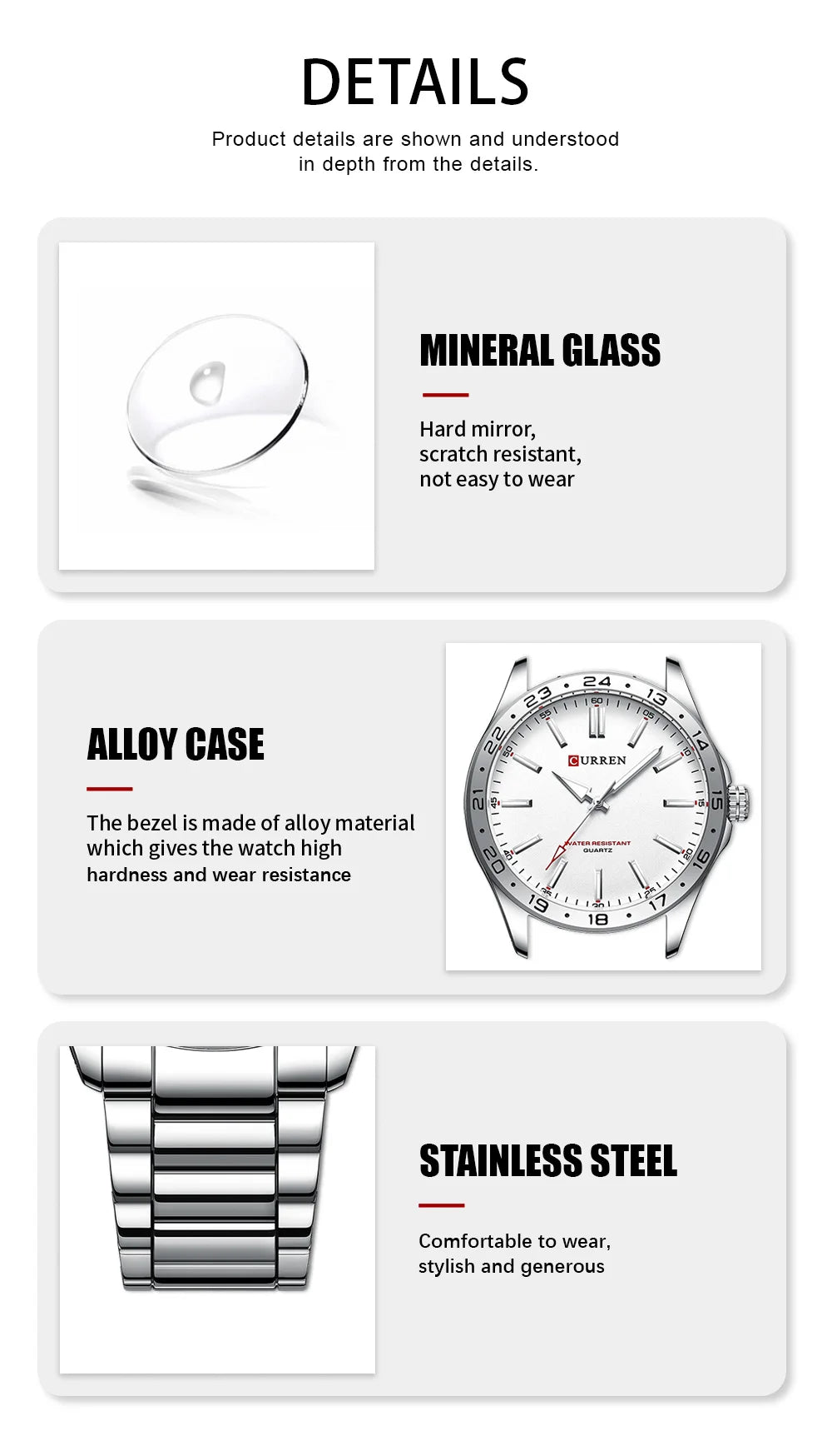 CURREN 8452 Men Fashion Ultra Thin Watches Simple Men Business Stainless Steel Quartz Watch Casual Watch Men's wristwatch - Sun Studio