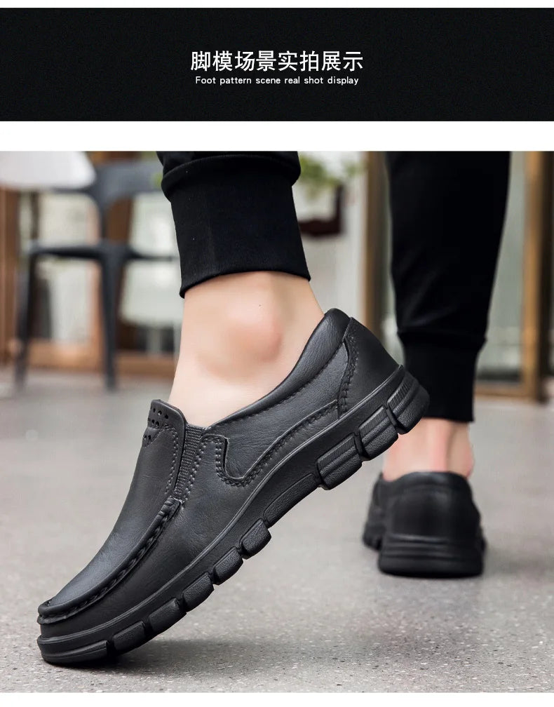 Jumpmore Men's Slip-on Driving Shoes Non-slip Chef's Shoes Size 39-48 - Sun Studio