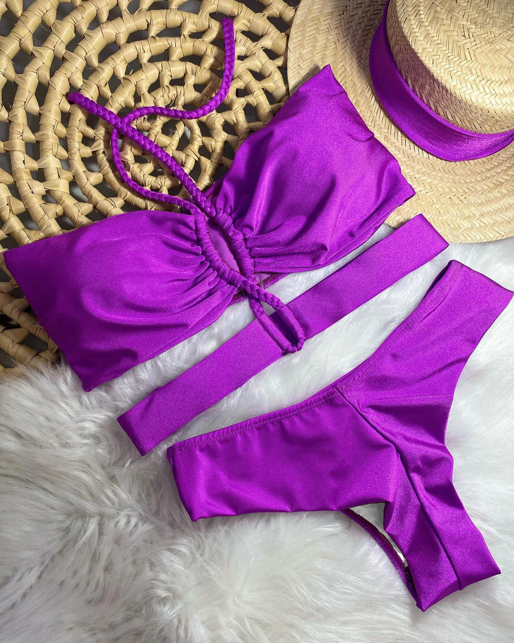 SEAURAL 2025 New Braided Rope Bandage Stripes Brazilian Bikini Swimwear Women's Swimsuit Two Piece Set Female Sexy Beachwear - Sun Studio