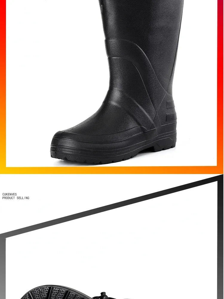 2025 New Men Rain Boots High Quality EVA Waterproof Shoes Men Platform Snow Boots Outdoor Non-slip Fishing Shoes Men Rain Shoes - Sun Studio
