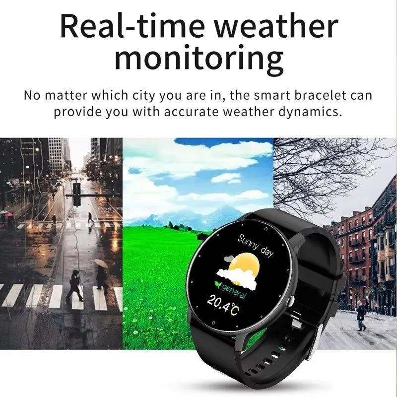 LIGE New Smart Watch Men Sports Fitness Watches Heart Rate Full Touch Screen Bluetooth Call 2026 New Ultra Light Smartwatch Men - Sun Studio