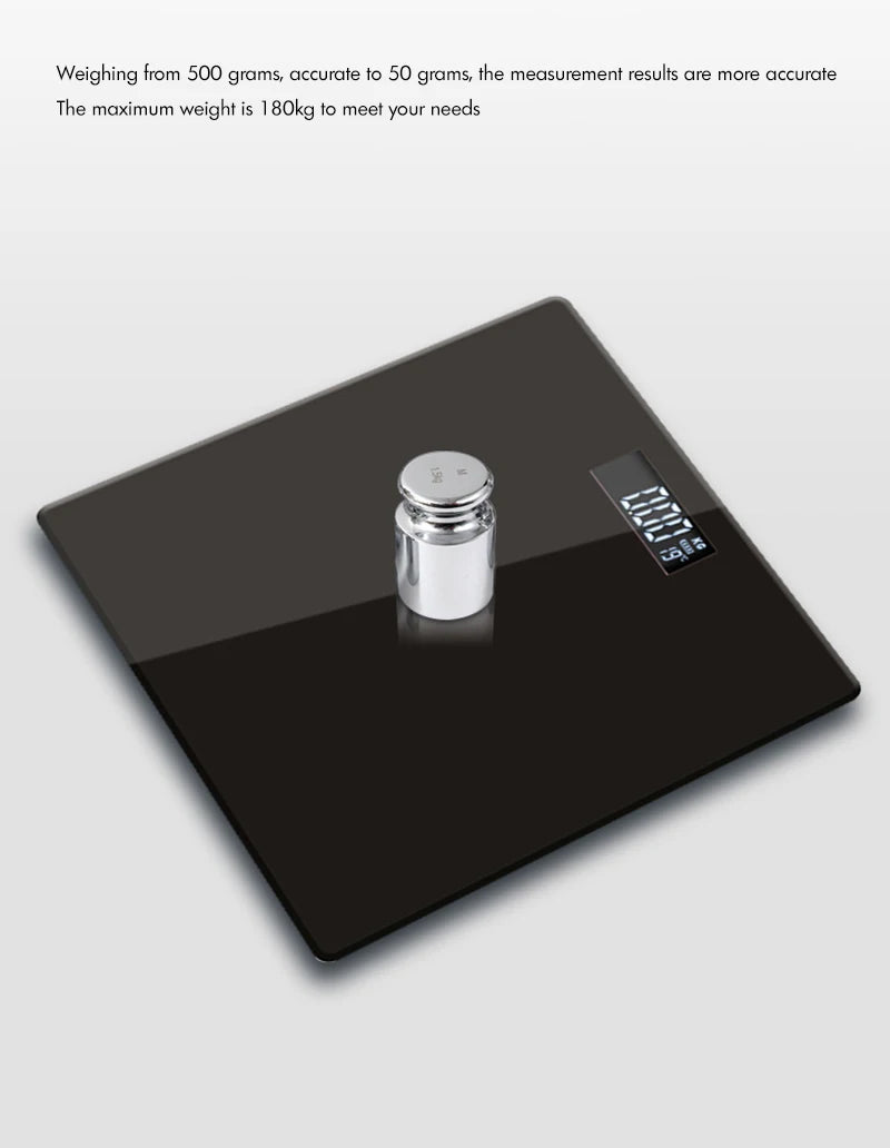 Scale for Body Weight , Digital Bathroom Scale with Step-On Technology, 3 Backlit Display, 180kg Weight Scale, ميزان وزن - Sun Studio