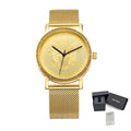 MEGIR Luxury Business Watches for Men Gold Steel Mesh Strap Man Quartz Watches Waterproof Wristwatch Clock Reloj Hombre 2032 - Sun Studio